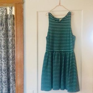 Cute blue and green frenchi dress sime medium